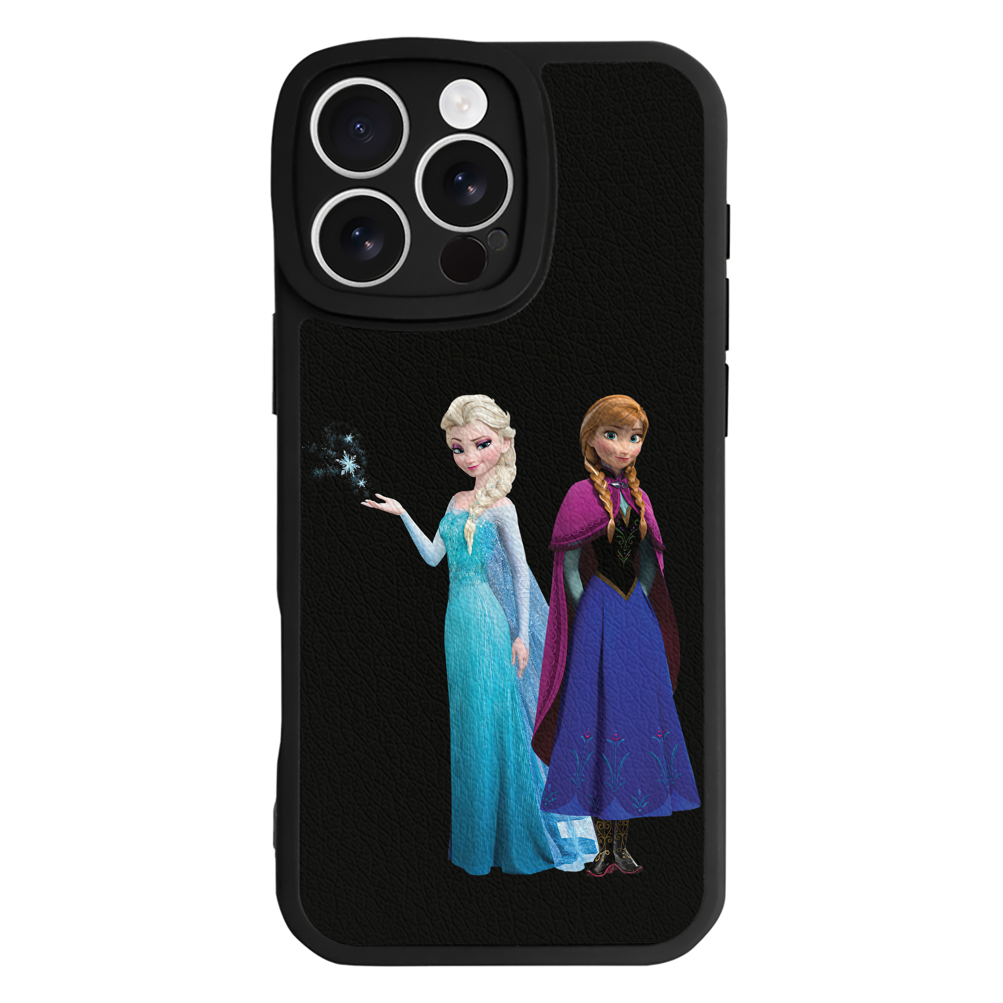 （画像用） アナと雪の女王 アンナ エルサ Frozen Anna Elsa 【iPhone 16シリーズ対応】シリコンスマホケース（レザー調） 材質：シリコン